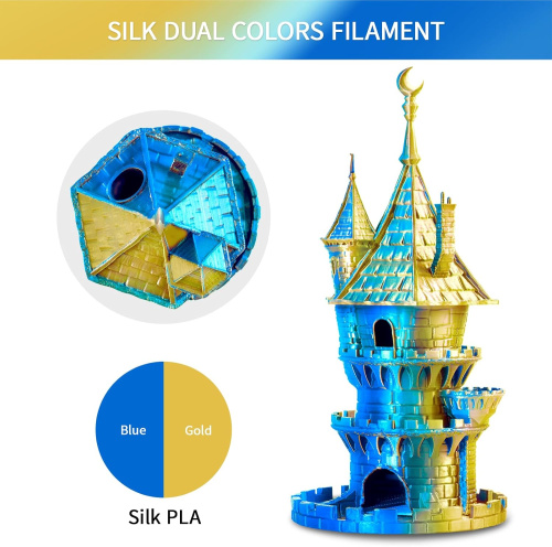 ERYONE Silk Dual-Color PLA, Gold & Blue