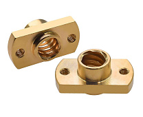 Trapezoidal Nuts with Rectangular Flange for CNC and 3D Printers