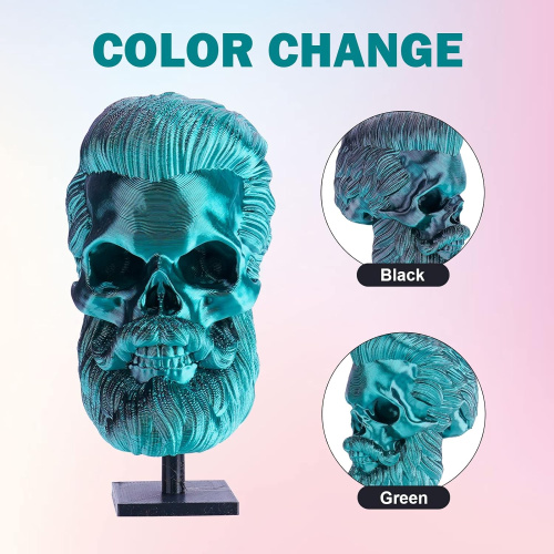 ERYONE Silk Dual-Color PLA, Emerald Green & Black