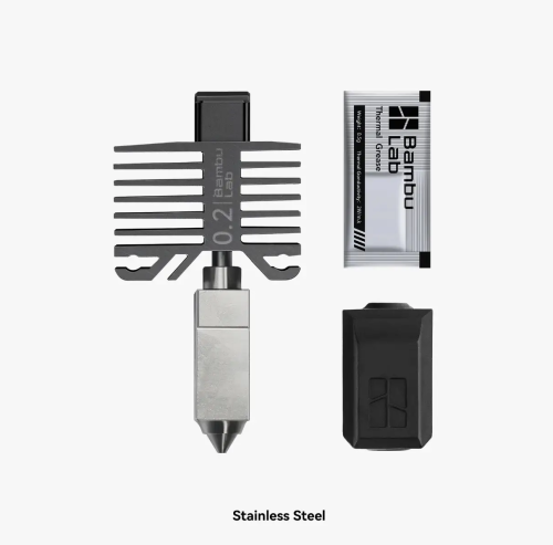 X1/P1 Hotend with Nozzle - 0.2mm Stainless Steel