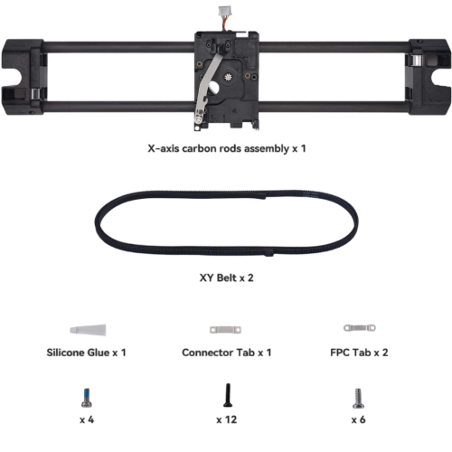 X-Axis Carbon Rods Assembly (X1 & P1 Series)