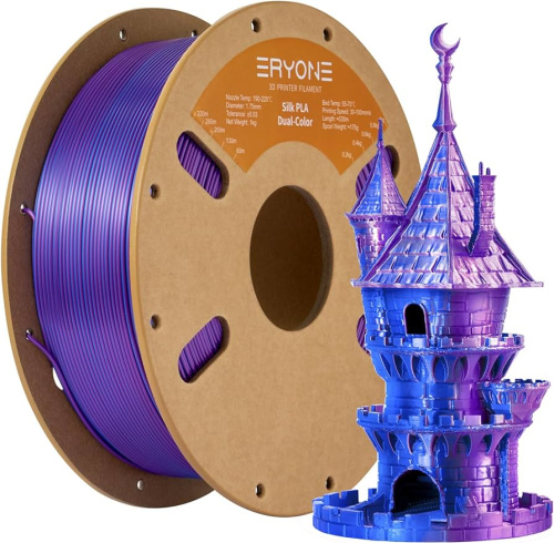 ERYONE Silk Dual-Color PLA, Blue & Purple